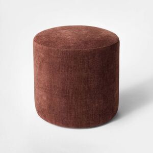 Upholstered Drum Ottoman Red - Threshold designed with Studio McGee